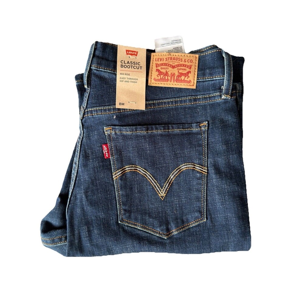 Levi's Classic Bootcut Mid Rise Jeans Women’s 8M W29 L32 Blue Stretch